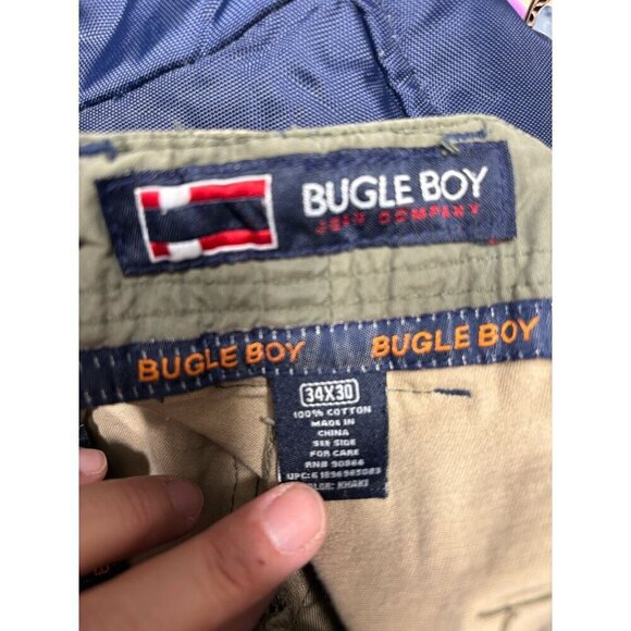 Bugle Boy Men's Khaki Tan Cargo Pants With Zip-Off Legs Size 34x30 Gorpcore Conv - Picture 10 of 12
